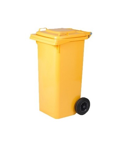 Ferramenta1.com | Pattumiera 120 l con ruote giallo mp - PZ 1