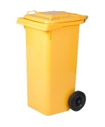Ferramenta1.com | Pattumiera 120 l con ruote giallo mp - PZ 1
