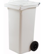 Ferramenta1.com | Pattumiera 120 l con ruote bianco - PZ 1