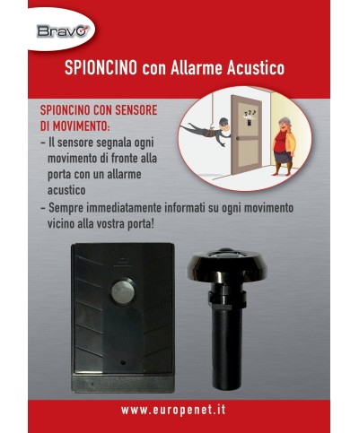 Ferramenta1.com | Spioncino  90 gradi con allarme acustico bravo - PZ 1