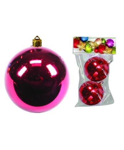 Ferramenta1.com | Sfere lisce e glitterate colore rosso  - PZ 1