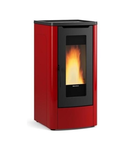Ferramenta1.com | Stufa pellet canaliz 10 kw dahiana plus 5.0 bordeaux - PZ 1