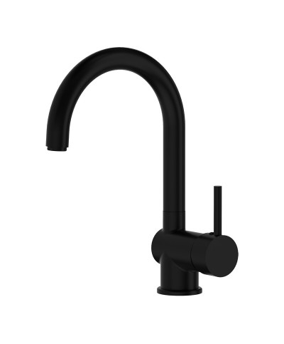 SERIE GEMINI MISCELATORE LAVELLO CANNA ALTA NERO OP