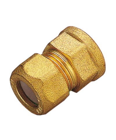RACCORDO OTTONE DIRITTO BICONO FEMM GAS 16X1/2
