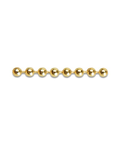 CATENA A PERLINE OTTONE LUCIDO D 3,5 MM