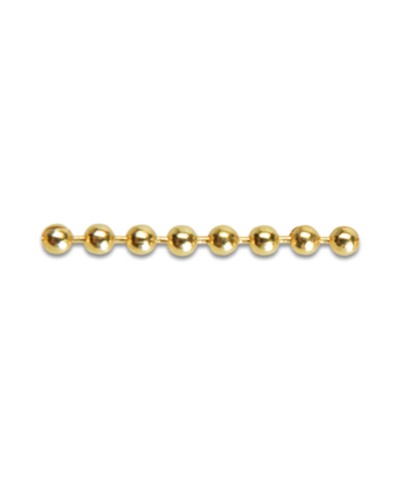 CATENA A PERLINE OTTONE LUCIDO D 4,0 MM