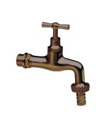 RUBINETTO OTTONE ANTICATO C/PORTAGOMMA D 1/2